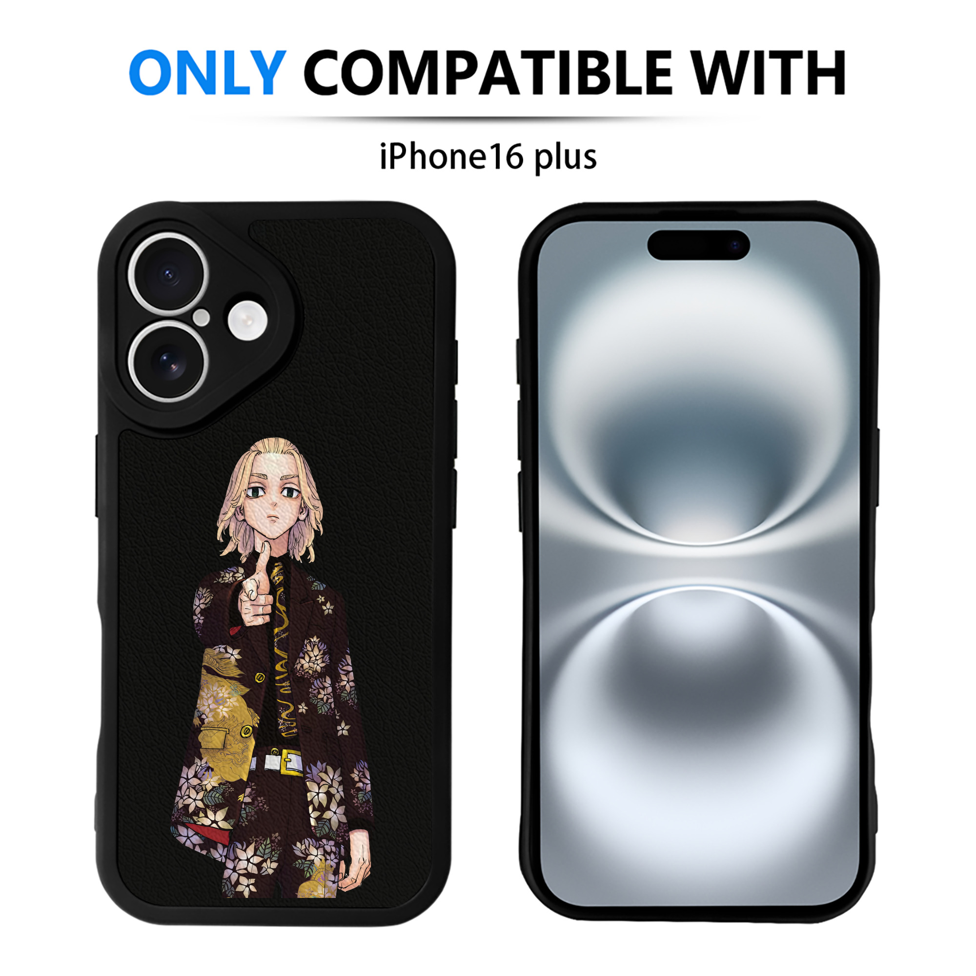 （画像用） 東京リベンジャーズ Tokyo Revengers 【iPhone 16シリーズ対応】シリコンスマホケース（レザー調） 材質：シリコン